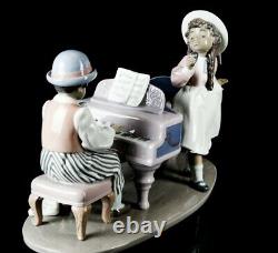 Lladro Black Legacy Jazz Band Duo 5930 Pianist and Singer MINT