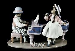 Lladro Black Legacy Jazz Band Duo 5930 Pianist and Singer MINT