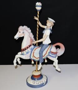 Lladro Boy on Carousel Horse 15.5 Gloss Figurine #1470 by Jose Puche