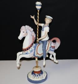 Lladro Boy on Carousel Horse 15.5 Gloss Figurine #1470 by Jose Puche