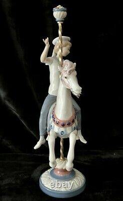 Lladro Boy on Carousel Horse Item #1470 RETIRED Mint cond with box