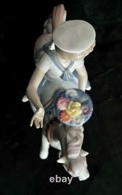 Lladro Boy on Carousel Horse Item #1470 RETIRED Mint cond with box