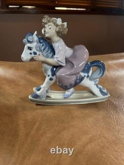 Lladro Faithful Steed Girl Rocking Horse Porcelain Figurine 5769 Gift