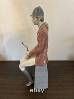 Lladro Female Equestrian Figurine Horse Derby Riding Porcelain Retired Mint