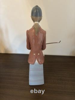 Lladro Female Equestrian Figurine Horse Derby Riding Porcelain Retired Mint