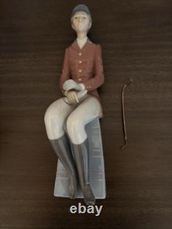 Lladro Female Equestrian Figurine Horse Derby Riding Porcelain Retired Mint