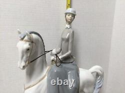 Lladro Figurine # 4516 Woman on Horse Equestrian Large 18 Tall Rare 1970's
