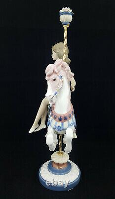 Lladro Figurine Girl On Carousel Horse Model 1469 Boxed Restored