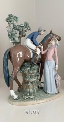 Lladro Figurine Jockey And Lass #5036 Francisco Catala Retired