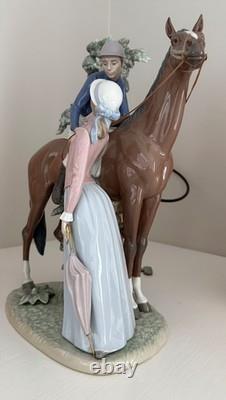 Lladro Figurine Jockey And Lass #5036 Francisco Catala Retired