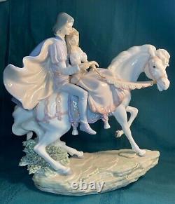 Lladro Figurine Love Story #5991 Prince, Princess, White Horse Retired MINT RARE