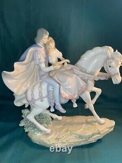 Lladro Figurine Love Story #5991 Prince, Princess, White Horse Retired MINT RARE