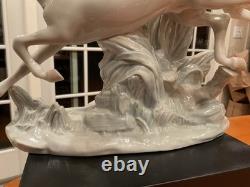 Lladro Galloping Horses Figurine Porcelain Vtg. Art Sculpture 4655 Excel Cond