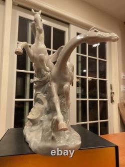 Lladro Galloping Horses Figurine Porcelain Vtg. Art Sculpture 4655 Excel Cond