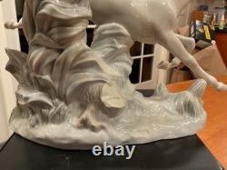 Lladro Galloping Horses Figurine Porcelain Vtg. Art Sculpture 4655 Excel Cond
