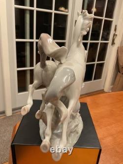 Lladro Galloping Horses Figurine Porcelain Vtg. Art Sculpture 4655 Excel Cond