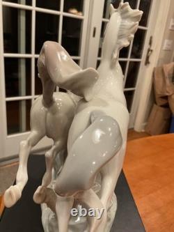 Lladro Galloping Horses Figurine Porcelain Vtg. Art Sculpture 4655 Excel Cond