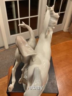 Lladro Galloping Horses Figurine Porcelain Vtg. Art Sculpture 4655 Excel Cond