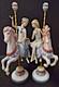 Lladro Girl 1469 & Boy 1470 Riding Carousel Horse