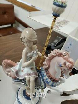 Lladro Girl On The Carousel Horse Retired Rare Porcelain Figure PRISTINE