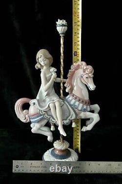 Lladro Girl on Carousel Horse Item #1469 RETIRED Mint cond with box