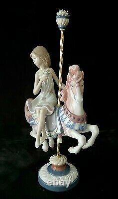 Lladro Girl on Carousel Horse Item #1469 RETIRED Mint cond with box