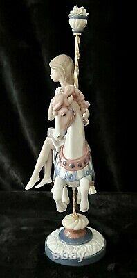 Lladro Girl on Carousel Horse Item #1469 RETIRED Mint cond with box