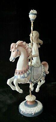 Lladro Girl on Carousel Horse Item #1469 RETIRED Mint cond with box