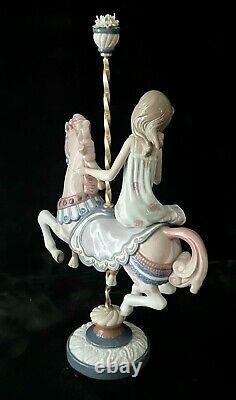 Lladro Girl on Carousel Horse Item #1469 RETIRED Mint cond with box