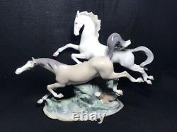 Lladro Glazed Porcelain-Horse's Galloping Figurine #4655 No Original Box