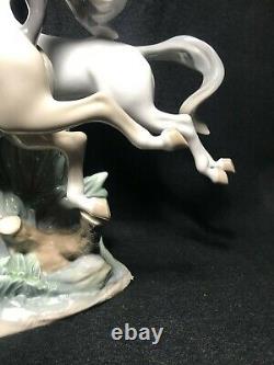 Lladro Glazed Porcelain-Horse's Galloping Figurine #4655 No Original Box
