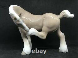 Lladro Glazed Porcelain-Percheron-Horse Figurine #4861 No Original Box-Stunning