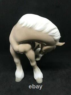 Lladro Glazed Porcelain-Percheron-Horse Figurine #4861 No Original Box-Stunning