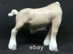 Lladro Glazed Porcelain-Percheron-Horse Figurine #4861 No Original Box-Stunning