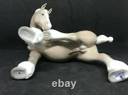 Lladro Glazed Porcelain-Percheron-Horse Figurine #4861 No Original Box-Stunning