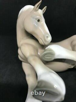 Lladro Glazed Porcelain-Percheron-Horse Figurine #4861 No Original Box-Stunning