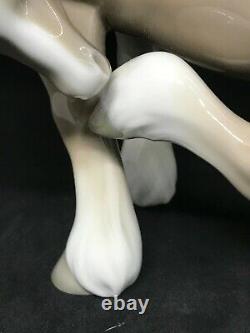 Lladro Glazed Porcelain-Percheron-Horse Figurine #4861 No Original Box-Stunning