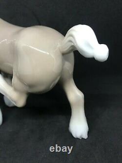 Lladro Glazed Porcelain-Percheron-Horse Figurine #4861 No Original Box-Stunning