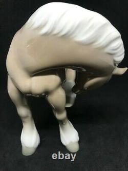 Lladro Glazed Porcelain-Percheron-Horse Figurine #4861 No Original Box-Stunning