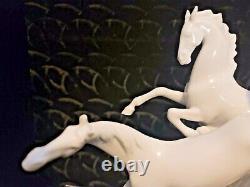 Lladro Handmade Porcelain Galloping Horses White glossy finish Figurine