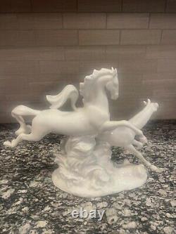 Lladro Horses Galloping Figurine