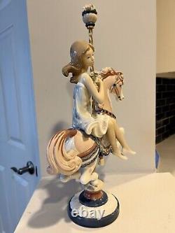 Lladro Large Girl On Carousel Horse #1469 Fantastic Figurine