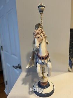 Lladro Large Girl On Carousel Horse #1469 Fantastic Figurine