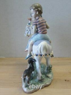 Lladro Pony Ride 6430 Kids with Puppy Dog Horse Mint in Box Rare