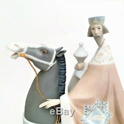 Lladro Porcelain 11019'King Melchior' Nativity Horse Figurine with Original Box