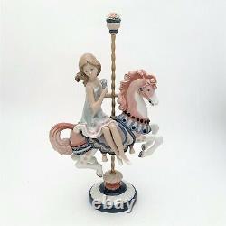 Lladro Porcelain #1469'Girl on Carousel Horse' Figurine