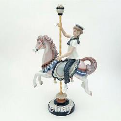 Lladro Porcelain #1470'Boy on Carousel Horse' Figurine