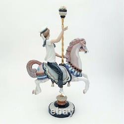 Lladro Porcelain #1470'Boy on Carousel Horse' Figurine