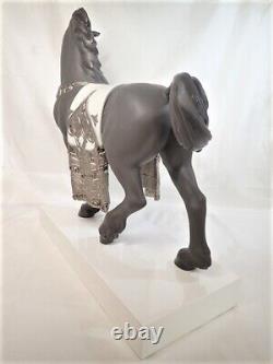 Lladro Porcelain Black Horse Figurine #3023 Re-Deco No. 7168 Height 16.5inch