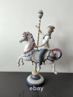 Lladro Porcelain'Boy on Carousel Horse' Figurine Retired 2001 #1470 See Photos
